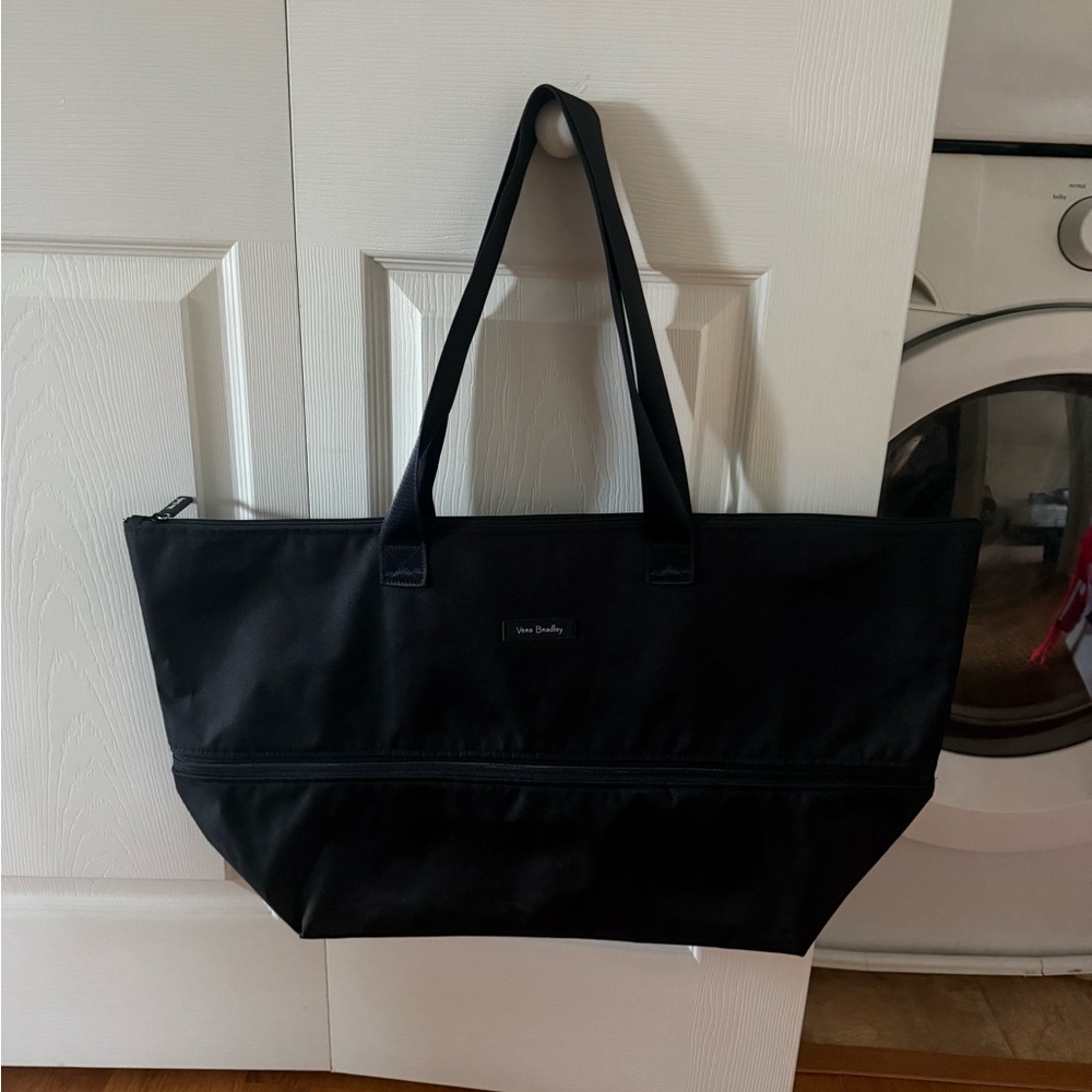 Black Expandable Tote Bag